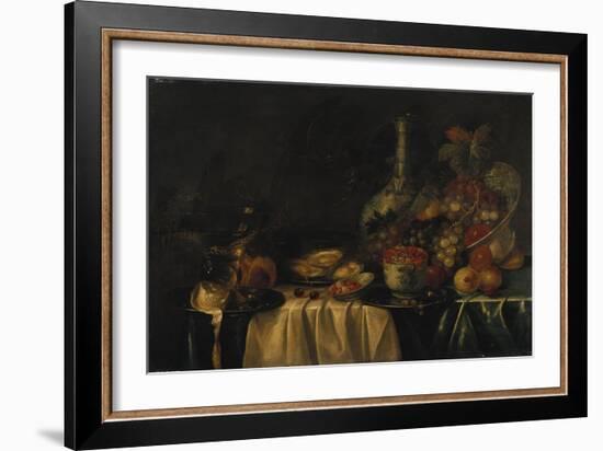 Grapes, Nectarines, Berries and Oysters on a Table-George Wesley Bellows-Framed Giclee Print