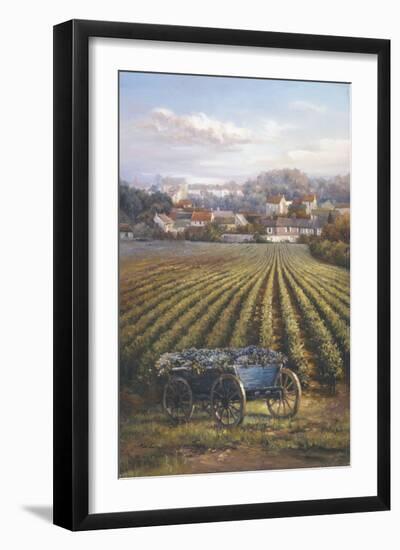 Grapes on Blue Wagon-A^J^ Casson-Framed Giclee Print