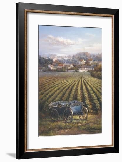 Grapes on Blue Wagon-A^J^ Casson-Framed Giclee Print