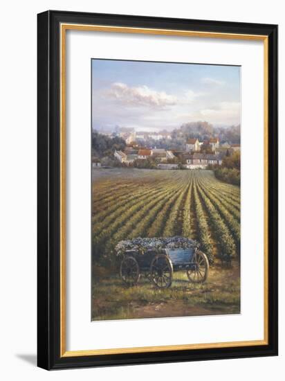 Grapes on Blue Wagon-A^J^ Casson-Framed Giclee Print