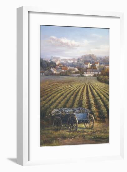 Grapes on Blue Wagon-A^J^ Casson-Framed Giclee Print