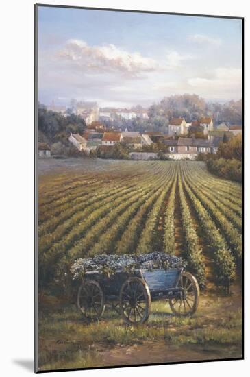 Grapes on Blue Wagon-A^J^ Casson-Mounted Giclee Print