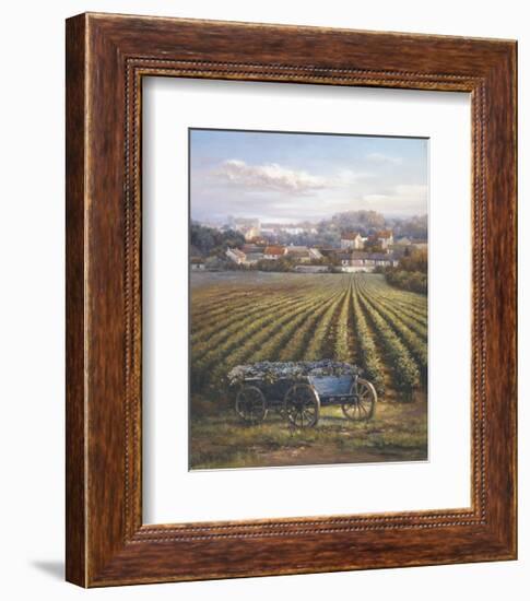 Grapes On Blue Wagon-A^J^ Casson-Framed Giclee Print