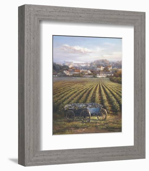 Grapes On Blue Wagon-A^J^ Casson-Framed Giclee Print