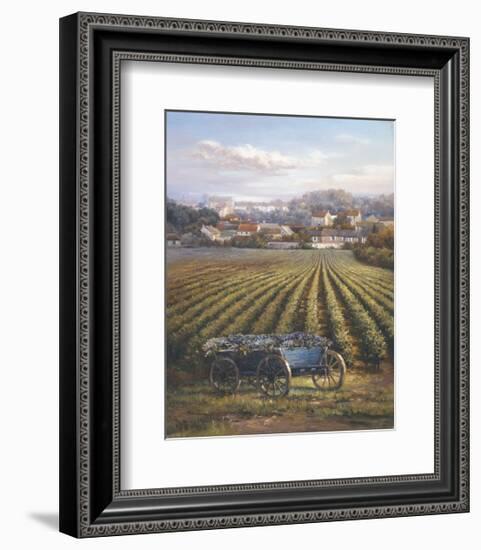 Grapes On Blue Wagon-A^J^ Casson-Framed Giclee Print