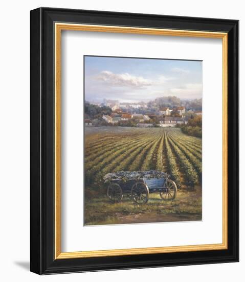 Grapes On Blue Wagon-A^J^ Casson-Framed Giclee Print