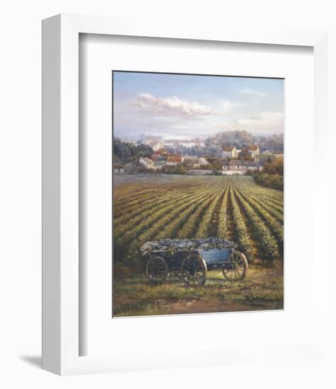 Grapes On Blue Wagon-A^J^ Casson-Framed Giclee Print