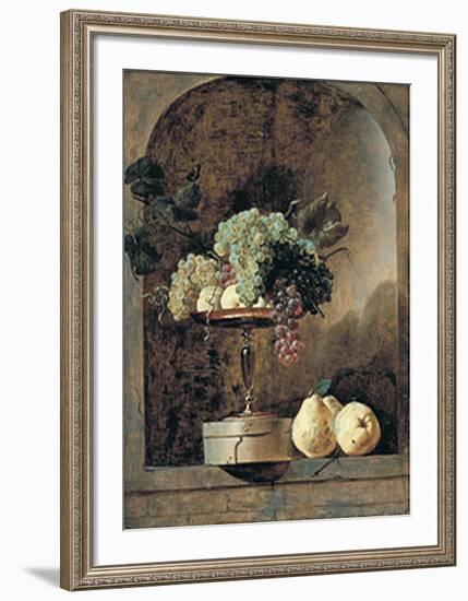 Grapes, Peaches And Quinches In A Niche, 1883-Frans Snyders-Framed Art Print