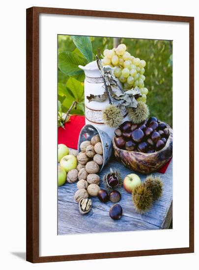 Grapes, Sweet Chestnuts, Apples and Nuts-Eising Studio - Food Photo and Video-Framed Photographic Print