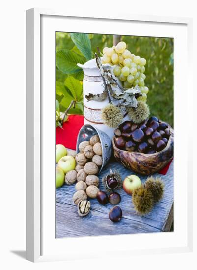 Grapes, Sweet Chestnuts, Apples and Nuts-Eising Studio - Food Photo and Video-Framed Photographic Print