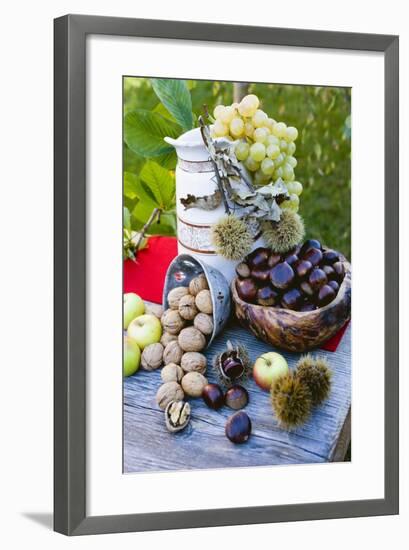 Grapes, Sweet Chestnuts, Apples and Nuts-Eising Studio - Food Photo and Video-Framed Photographic Print