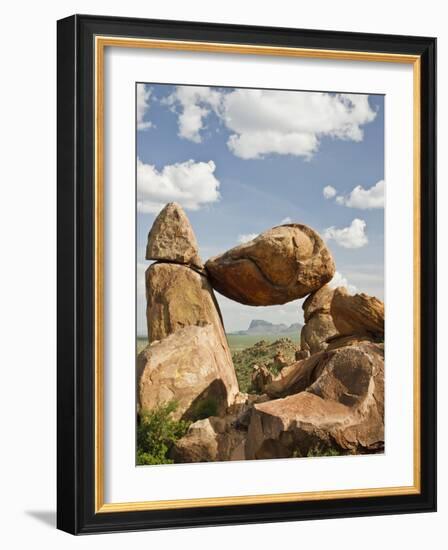 Grapevine Hills and Balanced Rock, Big Bend National Park, Brewster Co., Texas, Usa-Larry Ditto-Framed Photographic Print