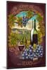 Grapevine,Texas - Merlot-Lantern Press-Mounted Art Print