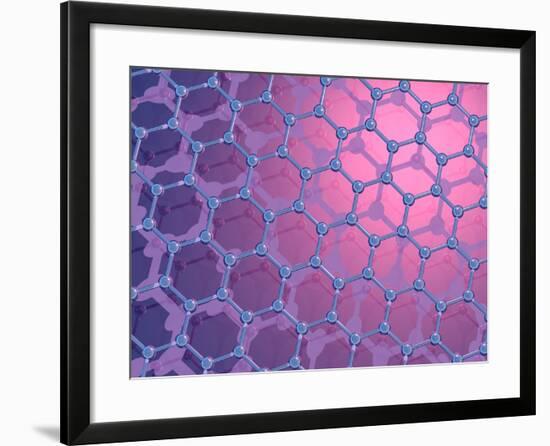 Graphene, Molecular Structure-Laguna Design-Framed Photographic Print