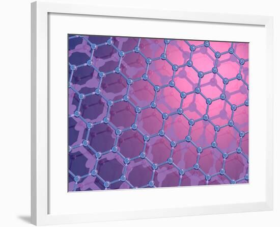 Graphene, Molecular Structure-Laguna Design-Framed Photographic Print