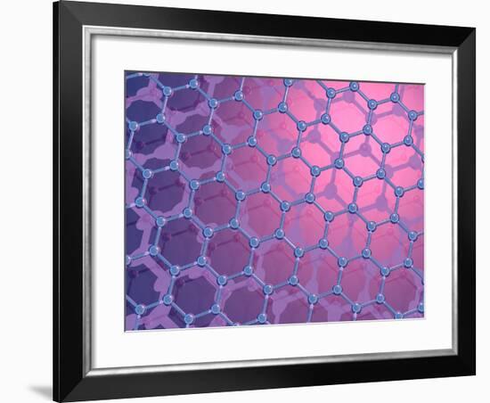 Graphene, Molecular Structure-Laguna Design-Framed Photographic Print