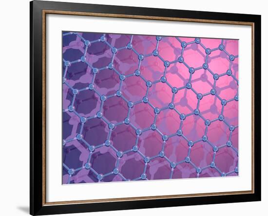 Graphene, Molecular Structure-Laguna Design-Framed Photographic Print