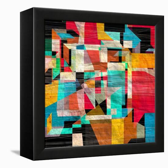 Graphic a Abstract Background with Geometric Elements-Tanor-Framed Stretched Canvas