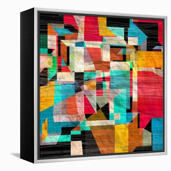 Graphic a Abstract Background with Geometric Elements-Tanor-Framed Stretched Canvas