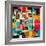 Graphic a Abstract Background with Geometric Elements-Tanor-Framed Art Print