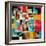 Graphic a Abstract Background with Geometric Elements-Tanor-Framed Art Print