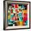 Graphic a Abstract Background with Geometric Elements-Tanor-Framed Art Print