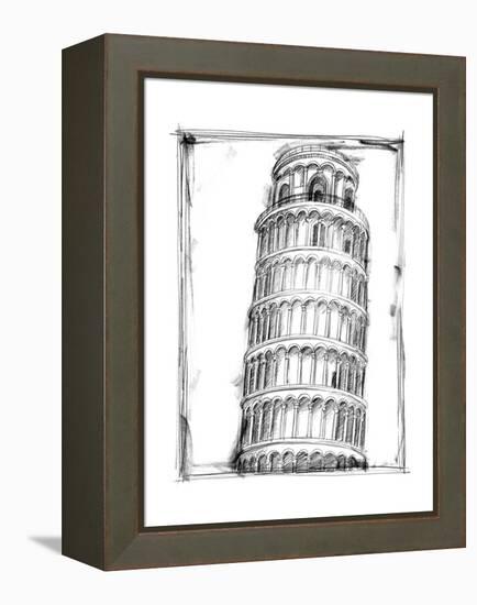 Graphic Architectural Study II-Ethan Harper-Framed Stretched Canvas