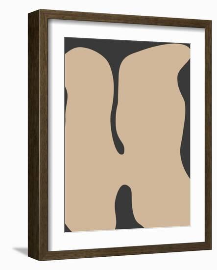 Graphic Beige Shapes Art-Elena Ristova-Framed Giclee Print