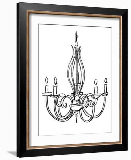 Graphic Chandelier IV-Ethan Harper-Framed Art Print