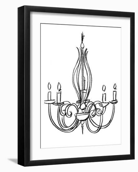 Graphic Chandelier IV-Ethan Harper-Framed Art Print