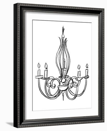 Graphic Chandelier IV-Ethan Harper-Framed Art Print