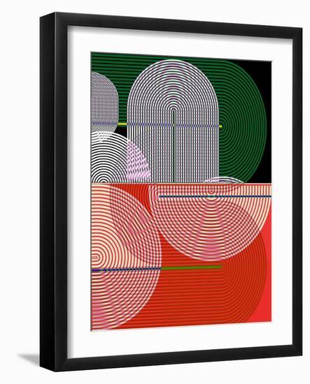 Graphic Colorful Shapes I-Sisa Jasper-Framed Art Print