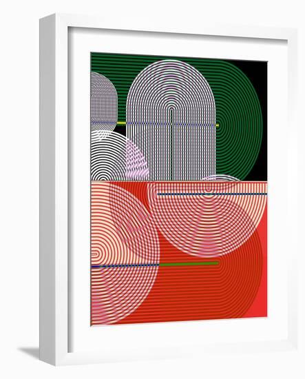 Graphic Colorful Shapes I-Sisa Jasper-Framed Art Print