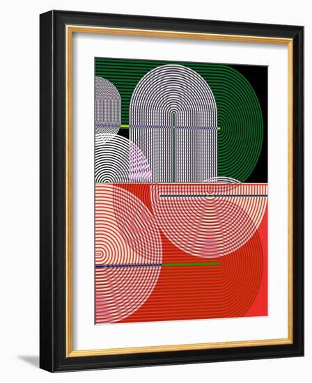 Graphic Colorful Shapes I-Sisa Jasper-Framed Art Print