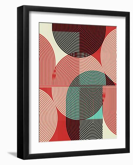 Graphic Colorful Shapes III-Sisa Jasper-Framed Art Print