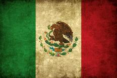 Grunge Mexican Flag-Graphic Design Resources-Art Print