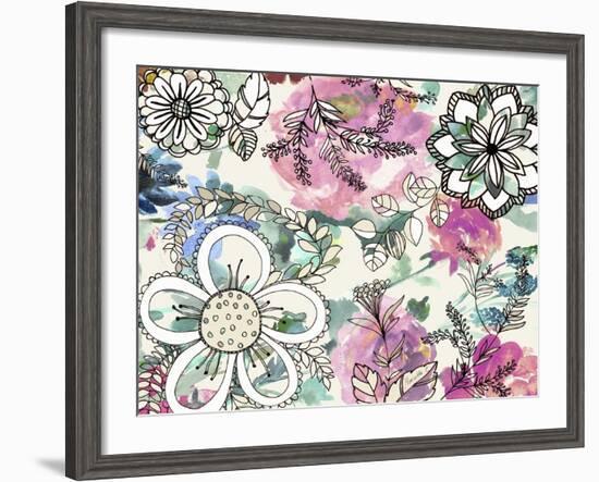 Graphic Flowers-Marietta Cohen Art and Design-Framed Giclee Print