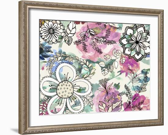 Graphic Flowers-Marietta Cohen Art and Design-Framed Giclee Print