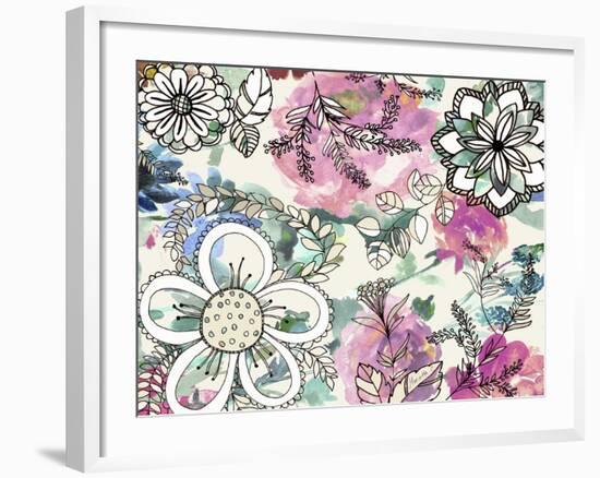 Graphic Flowers-Marietta Cohen Art and Design-Framed Giclee Print