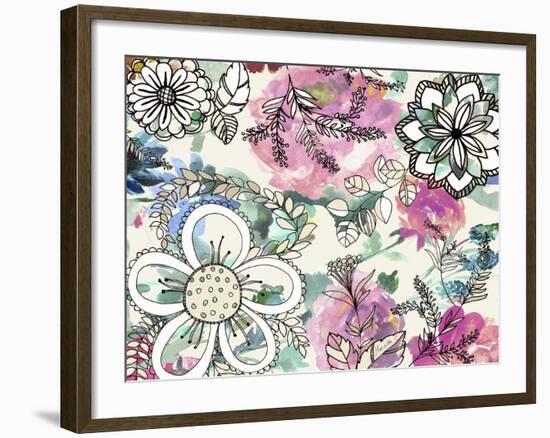 Graphic Flowers-Marietta Cohen Art and Design-Framed Giclee Print