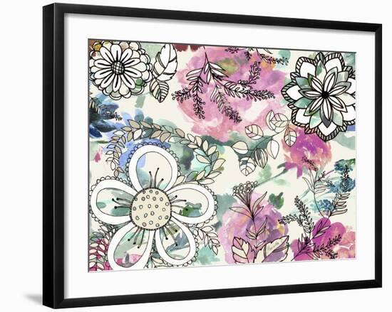 Graphic Flowers-Marietta Cohen Art and Design-Framed Giclee Print