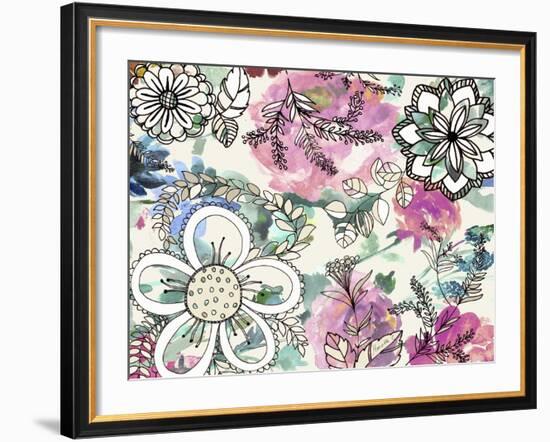 Graphic Flowers-Marietta Cohen Art and Design-Framed Giclee Print