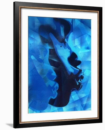 Graphic Kiss-Abstract Graffiti-Framed Giclee Print