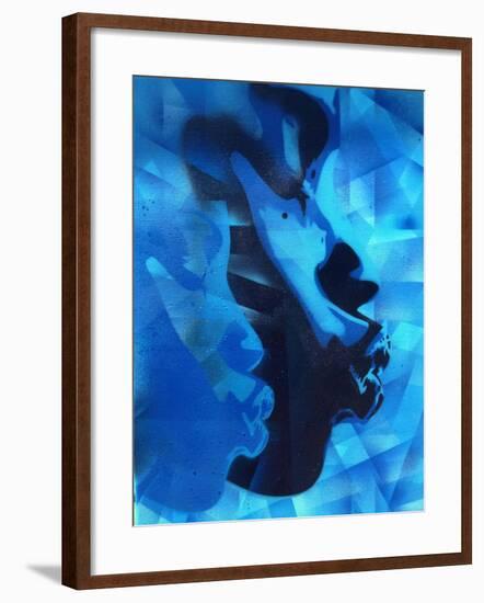 Graphic Kiss-Abstract Graffiti-Framed Giclee Print