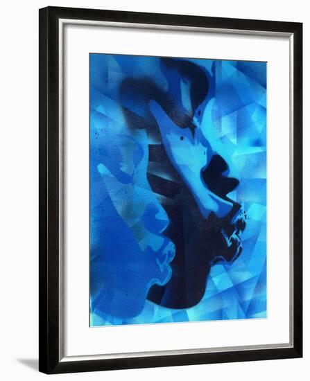 Graphic Kiss-Abstract Graffiti-Framed Giclee Print