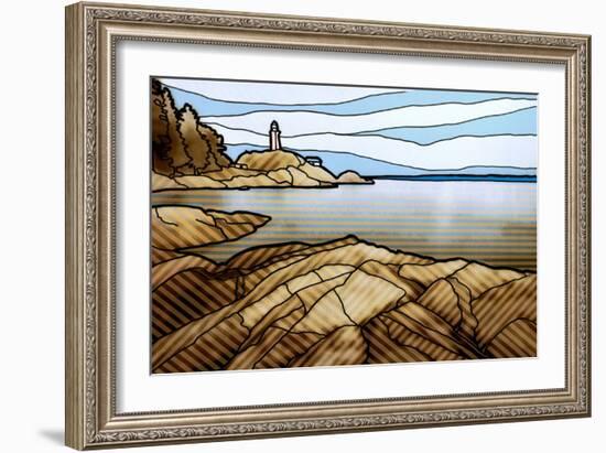 Graphic Lighthouse-Anna Polanski-Framed Art Print