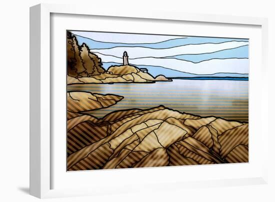 Graphic Lighthouse-Anna Polanski-Framed Art Print