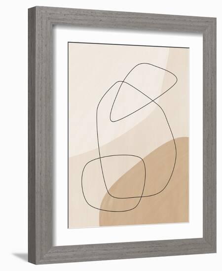 Graphic Shapes &Amp; Lines Poster-Elena Ristova-Framed Giclee Print