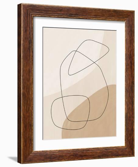 Graphic Shapes &Amp; Lines Poster-Elena Ristova-Framed Giclee Print