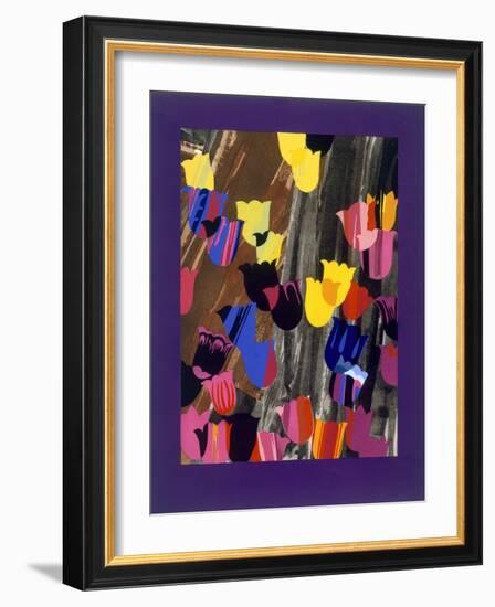 Graphic Wallpaper Print, Design from 'Relais', 1920S (Colour Litho)-Edouard Benedictus-Framed Giclee Print